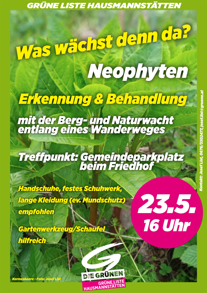Grüne Liste Hausmannstätten Posting Neophyten 20250323